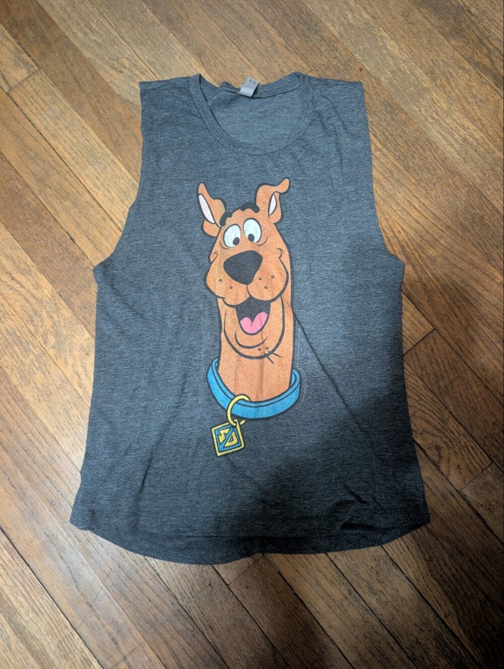 Next Level Gray Scooby-Doo Graphic Dog Tank Top JR Size M